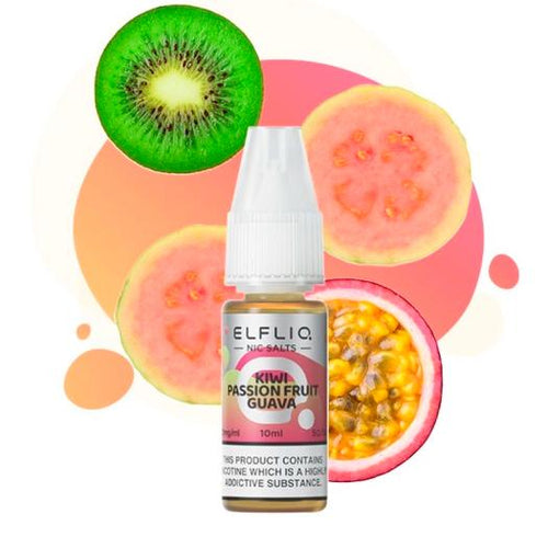 Kiwi Passion Fruit Guava Nic Salt 10mg-20mg - Elfliq by Elf Bar