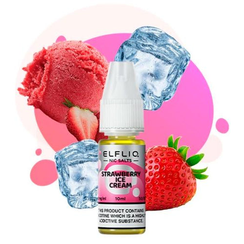 Strawberry ICE CREAM Nic Salt 10mg-20mg - Elfliq by Elf Bar